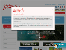 Tablet Screenshot of natureair.com